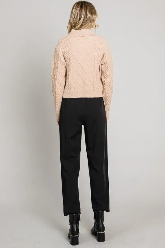 Hot Cocoa Cable Knit Cardigan