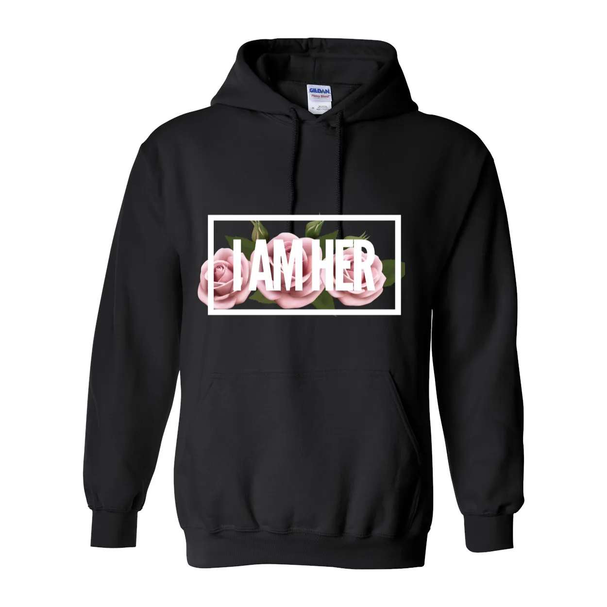 I AM HER en Rose - Women's Hooded Sweatshirt