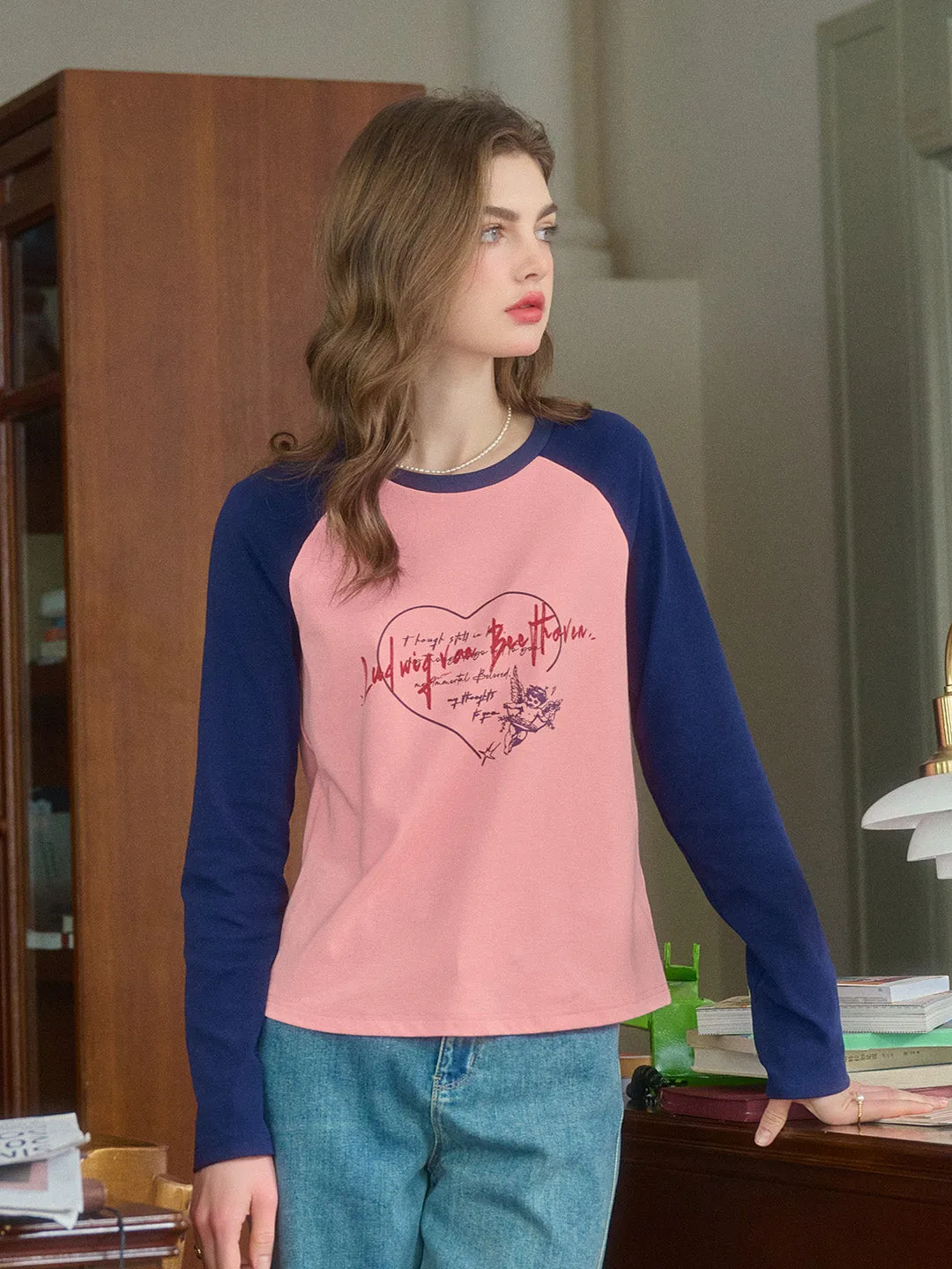 Isla Valentine's Day Long Sleeve T-Shirt - Blue