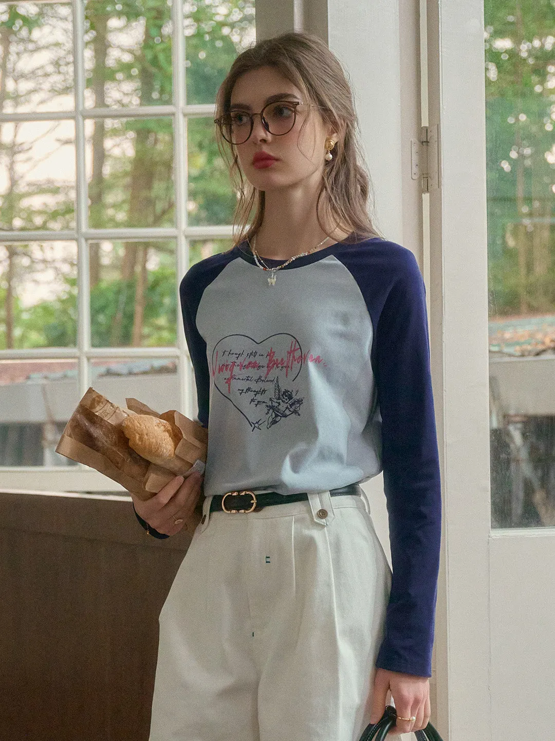 Isla Valentine's Day Long Sleeve T-Shirt - Blue