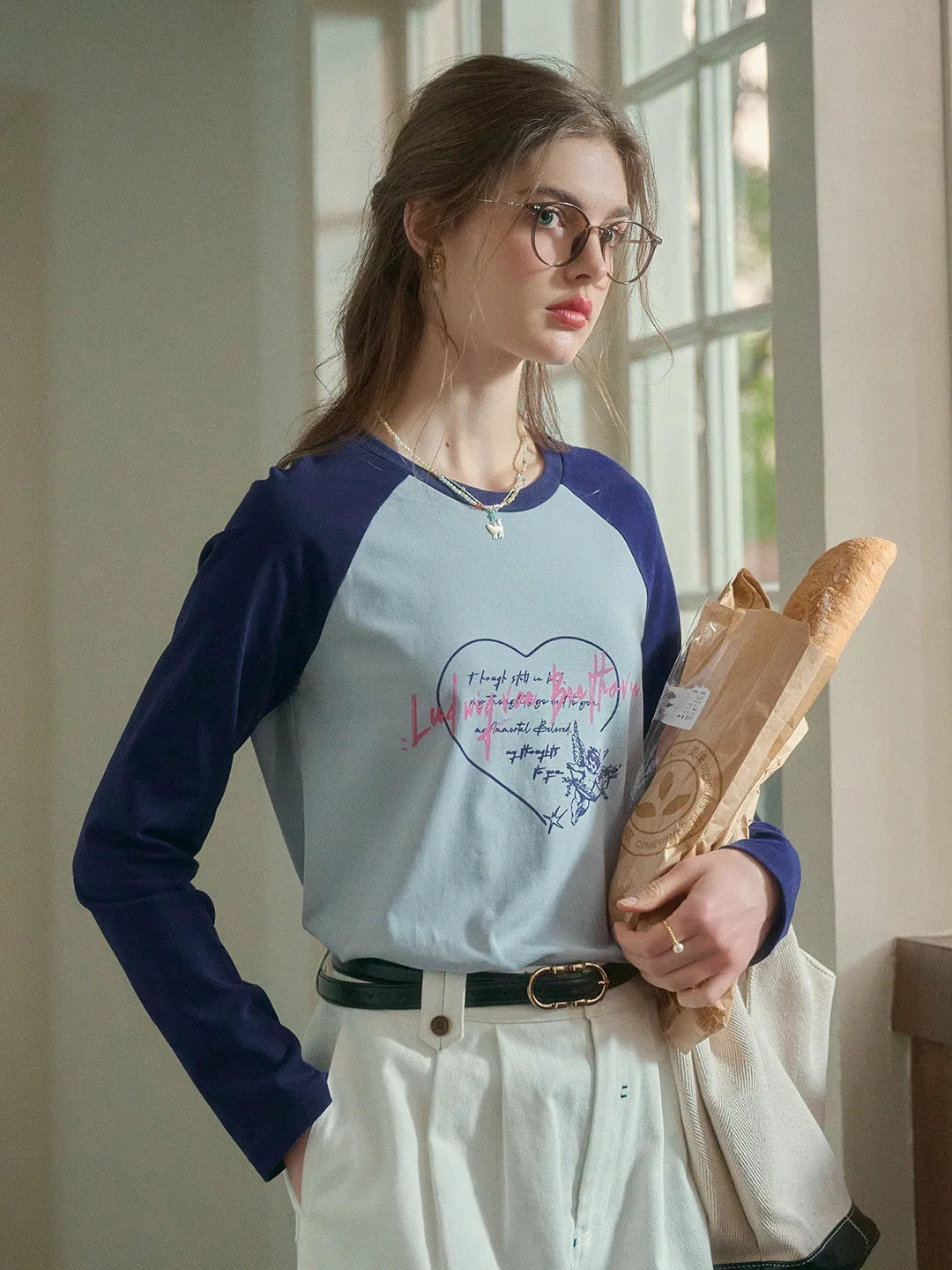 Isla Valentine's Day Long Sleeve T-Shirt - Blue
