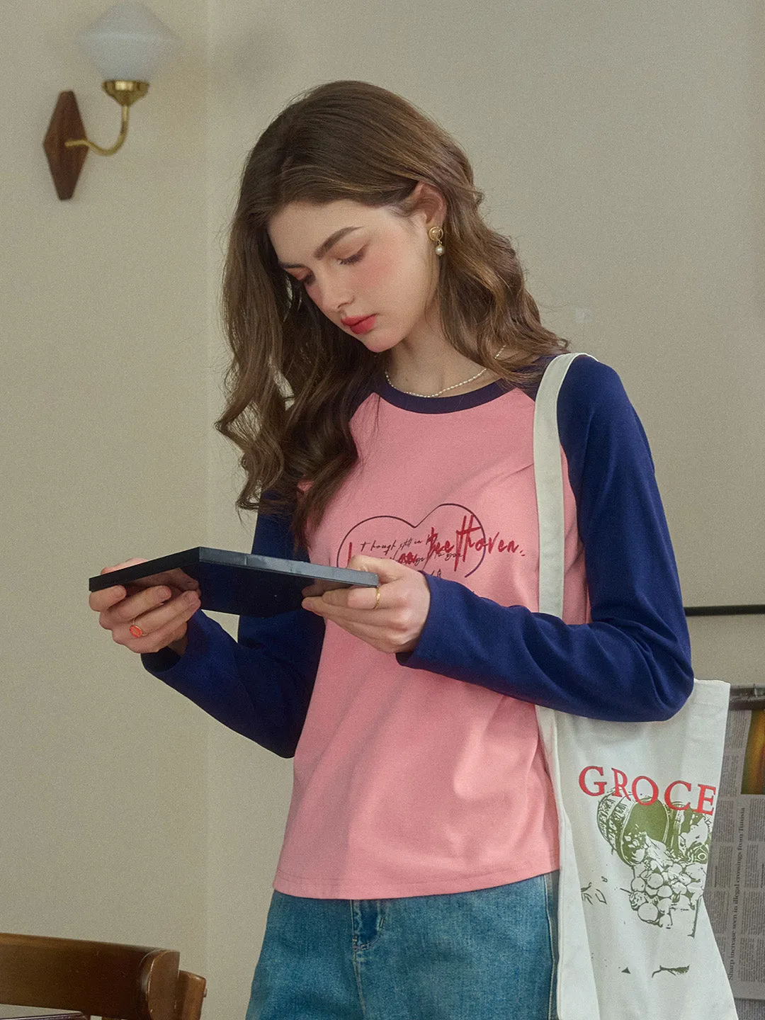 Isla Valentine's Day Long Sleeve T-Shirt - Blue