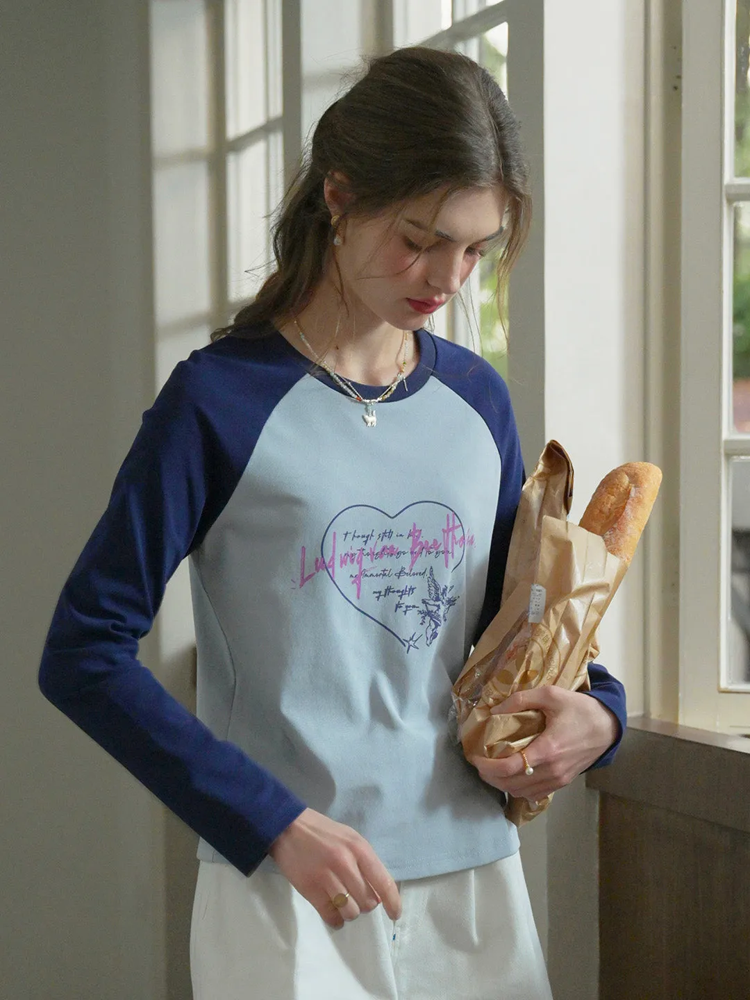 Isla Valentine's Day Long Sleeve T-Shirt - Blue