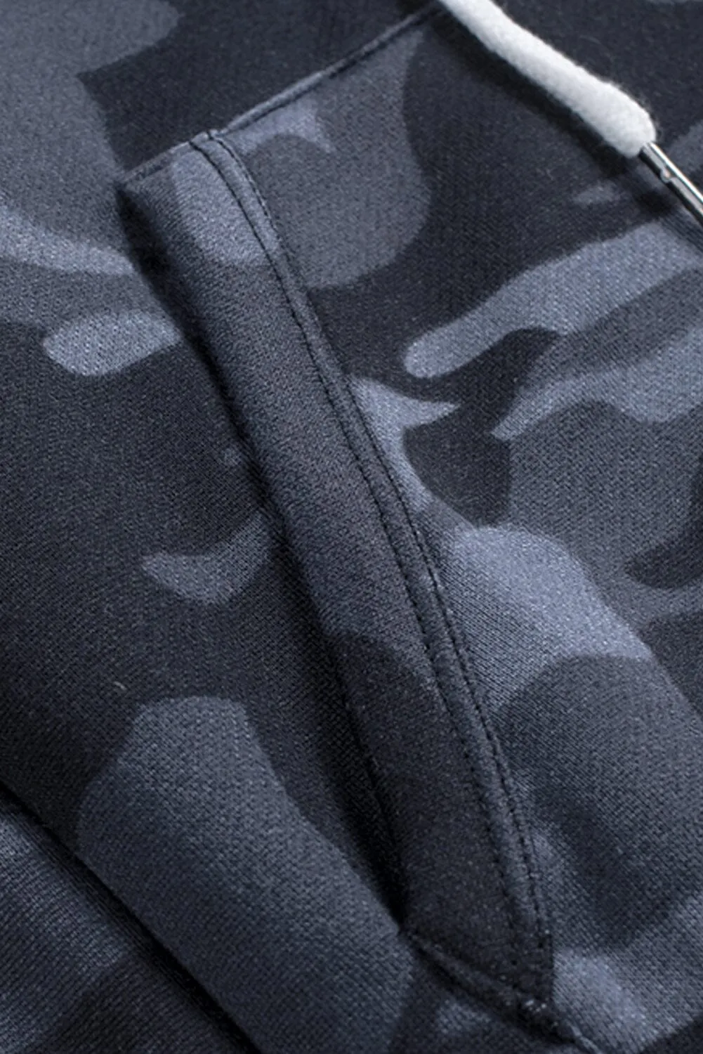 KaleaBoutique Classic Camo Print Zip-up Hooded Coat with Pockets
