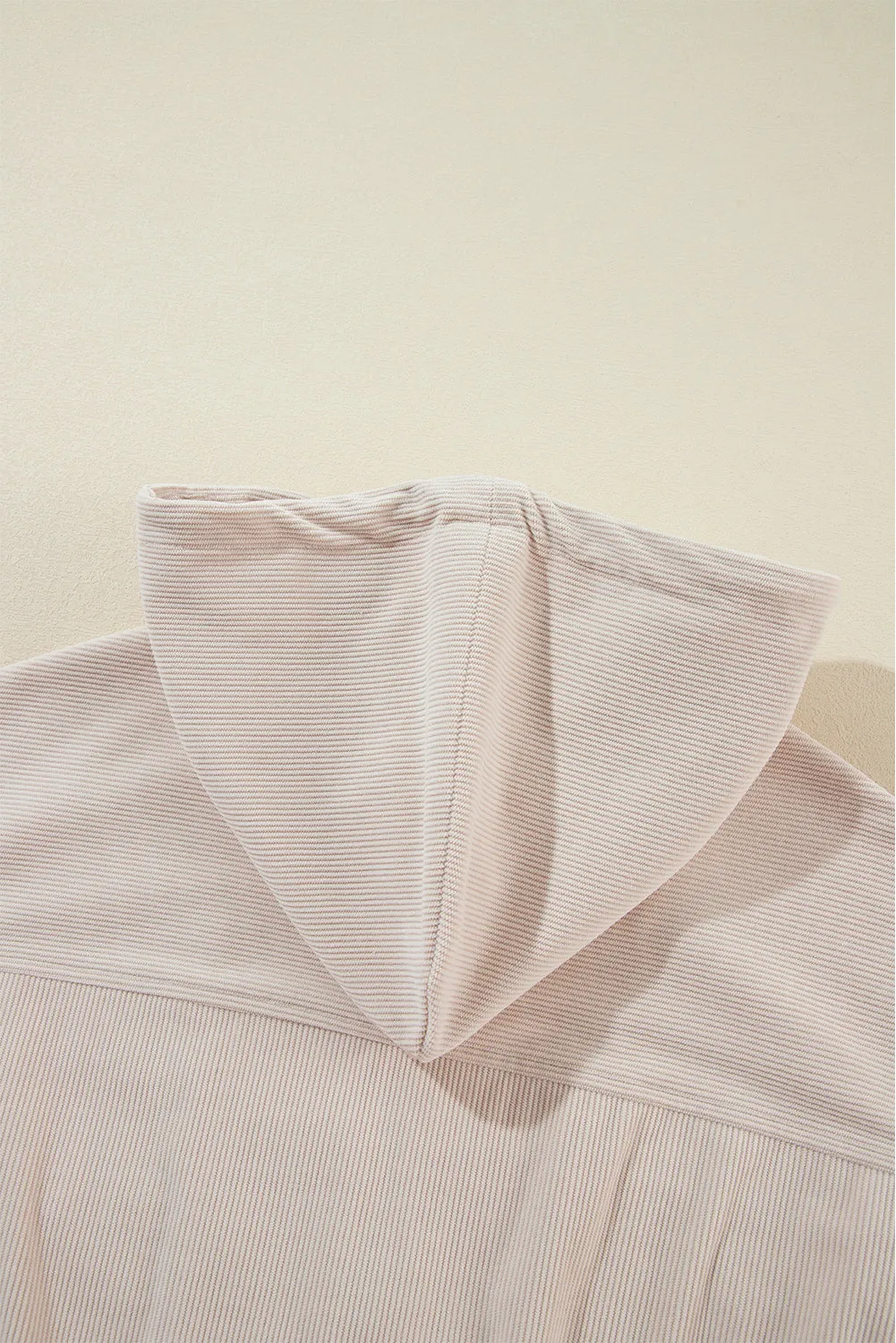 KaleaBoutique Corduroy Drawstring Hooded Pocket Zip Up Jacket