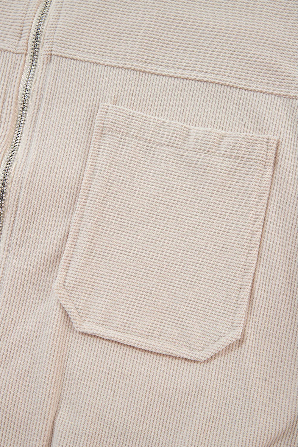 KaleaBoutique Corduroy Drawstring Hooded Pocket Zip Up Jacket