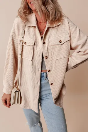 KaleaBoutique Corduroy Flap Pocket Button Up Shacket