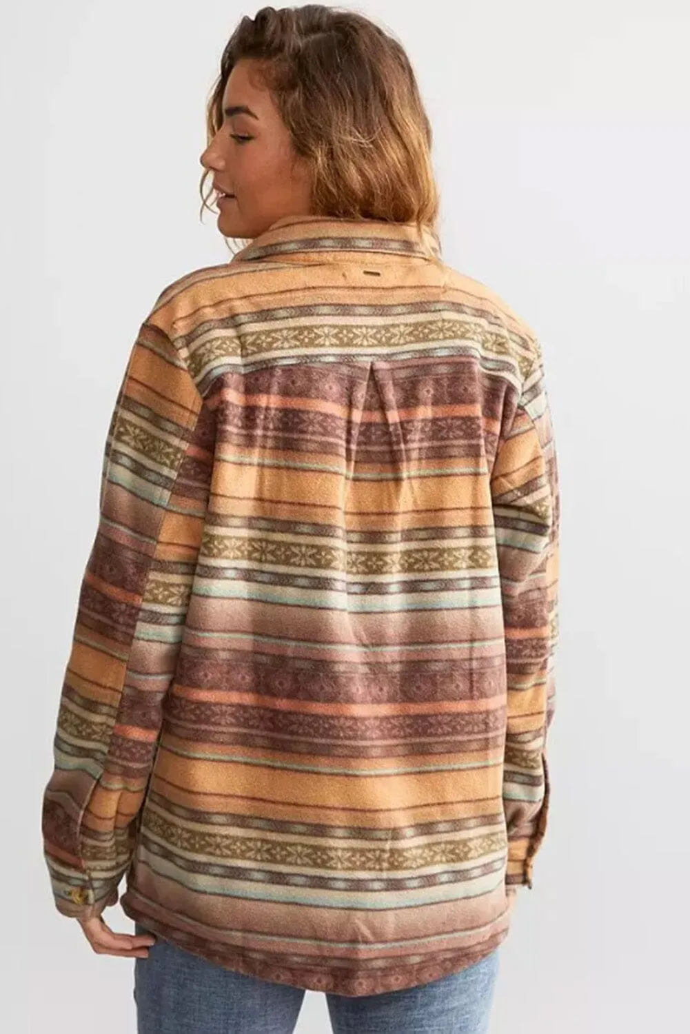 KaleaBoutique Stylish Classic Western Print Fleece Shacket