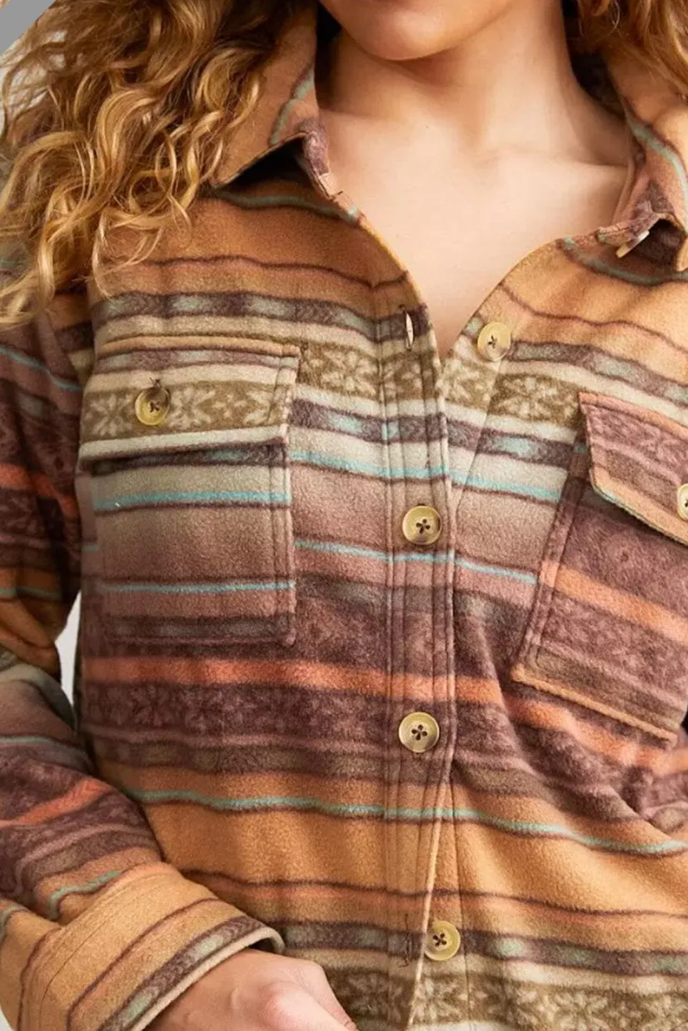 KaleaBoutique Stylish Classic Western Print Fleece Shacket