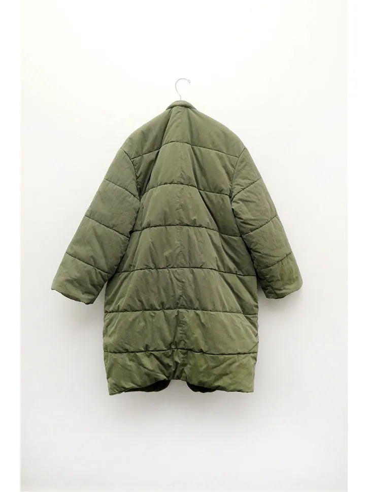 Kapital Rip Stop Quilted Samu Coat, Khaki