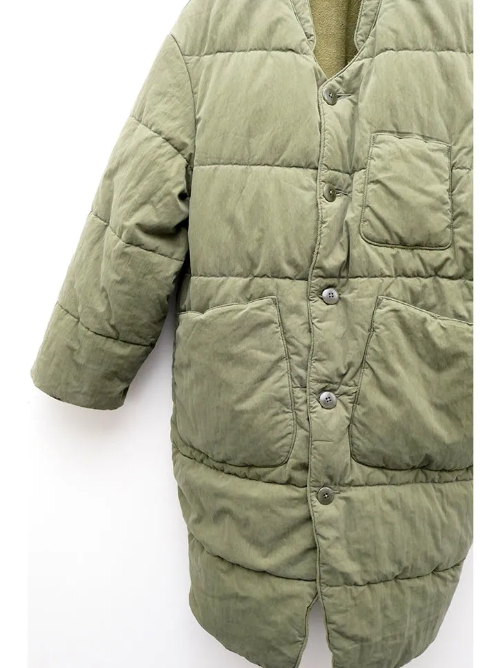 Kapital Rip Stop Quilted Samu Coat, Khaki