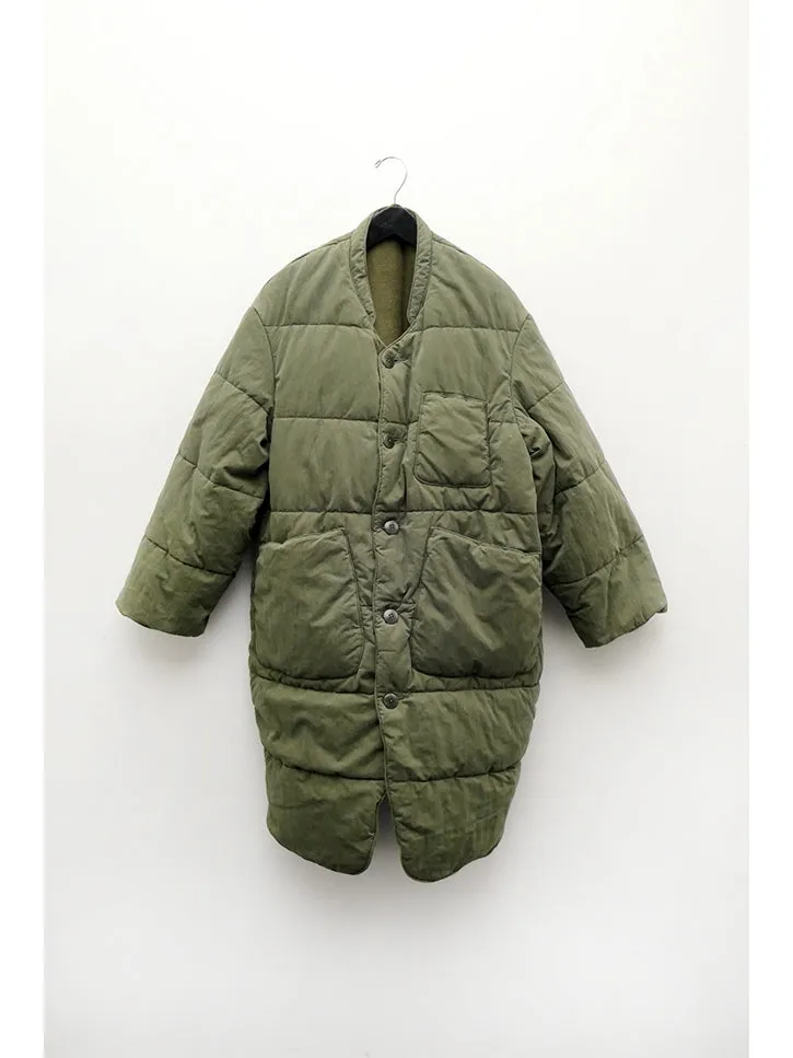 Kapital Rip Stop Quilted Samu Coat, Khaki