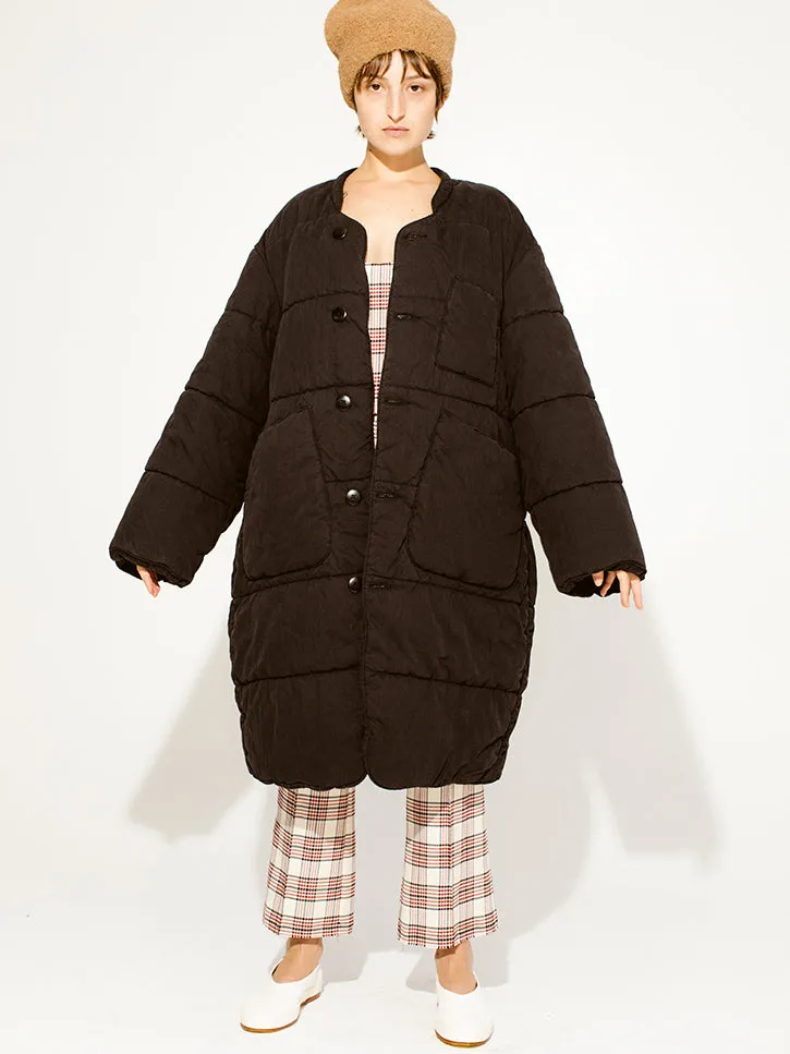Kapital Rip Stop Quilted Samu Coat, Khaki