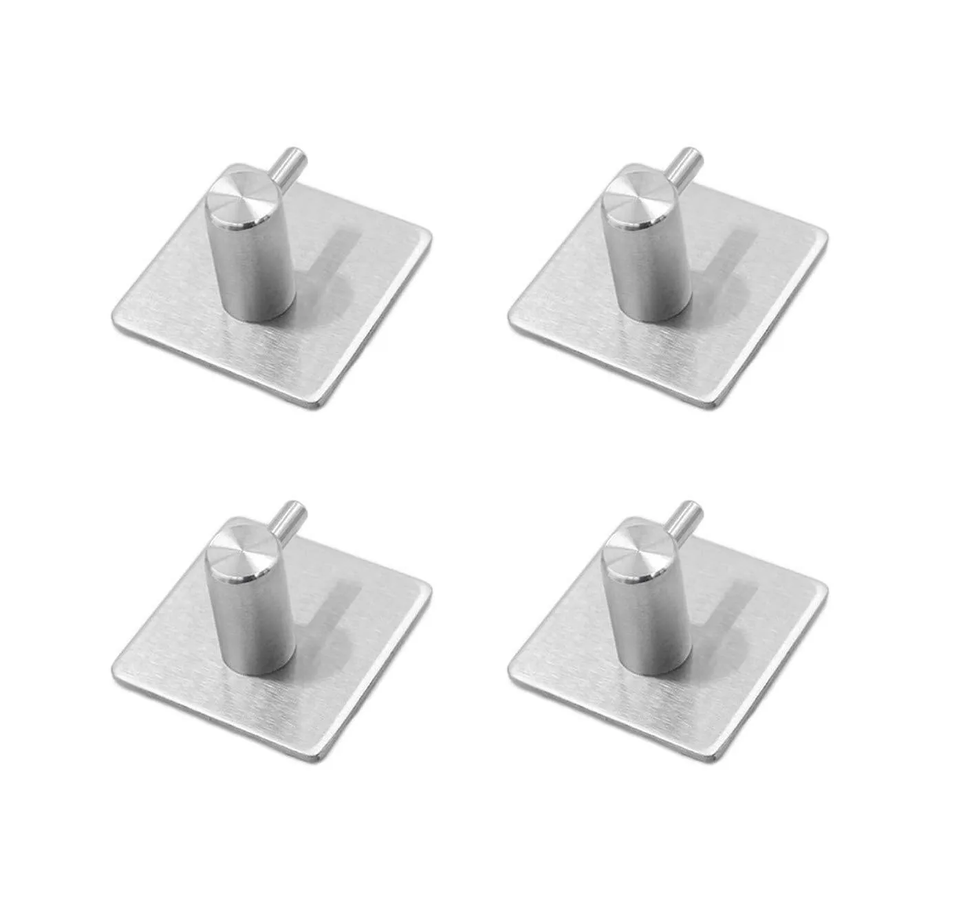 Karcy 4pcs 3M Waterproof Self Adhesive Wall Mounted Hook Made of 304 Stainless Steel