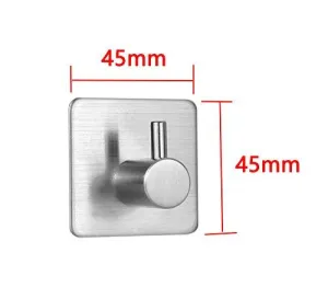 Karcy 4pcs 3M Waterproof Self Adhesive Wall Mounted Hook Made of 304 Stainless Steel