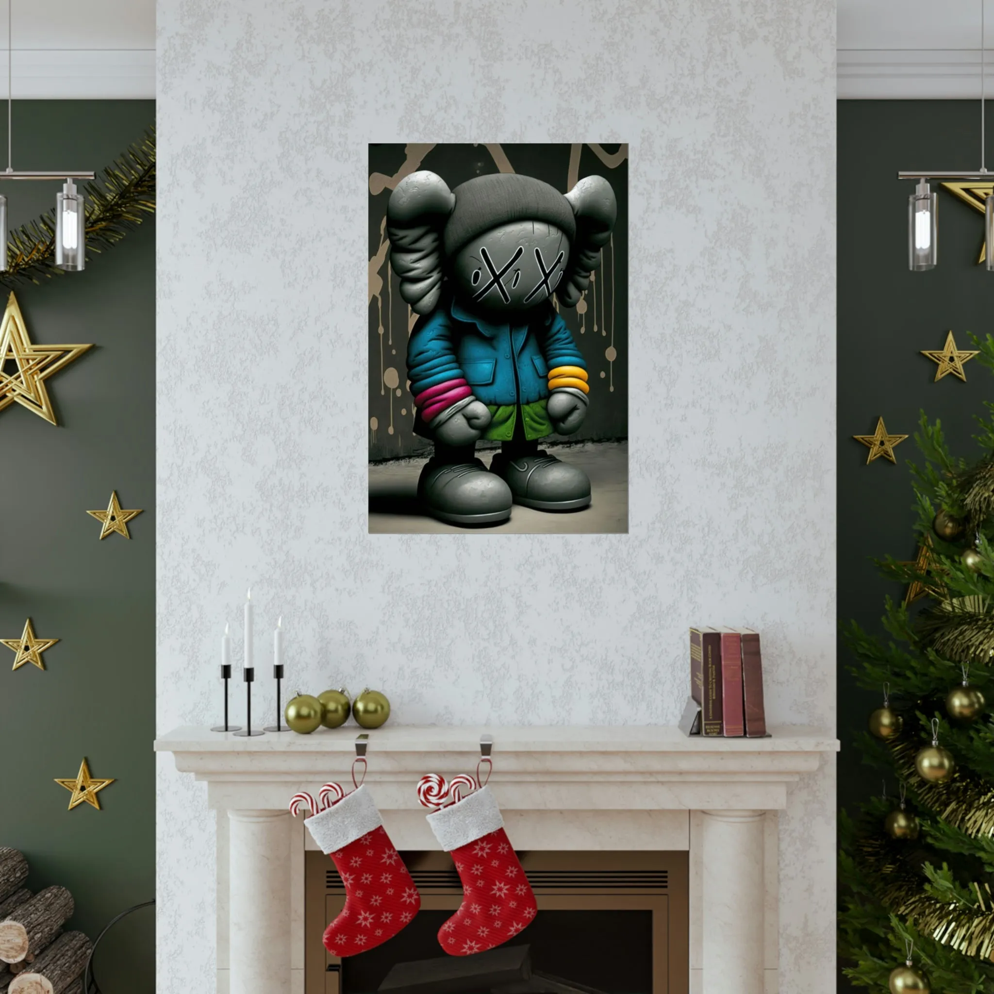 KAWS 3D TRENCH  Premium Matte Vertical Posters