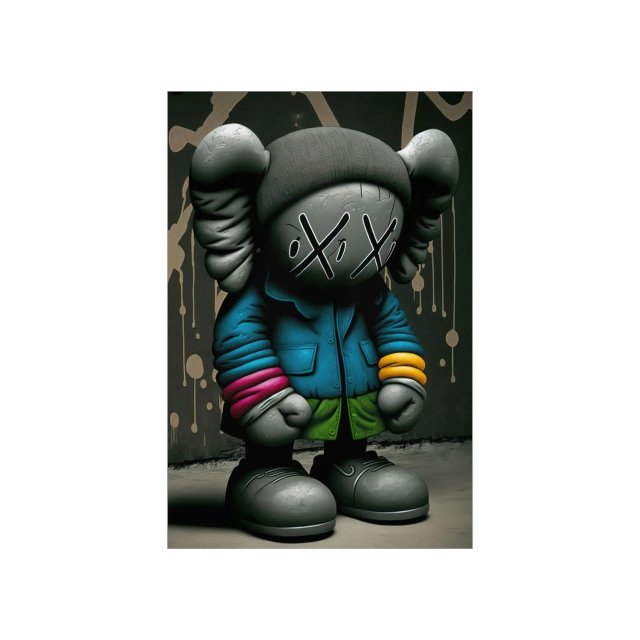 KAWS 3D TRENCH  Premium Matte Vertical Posters