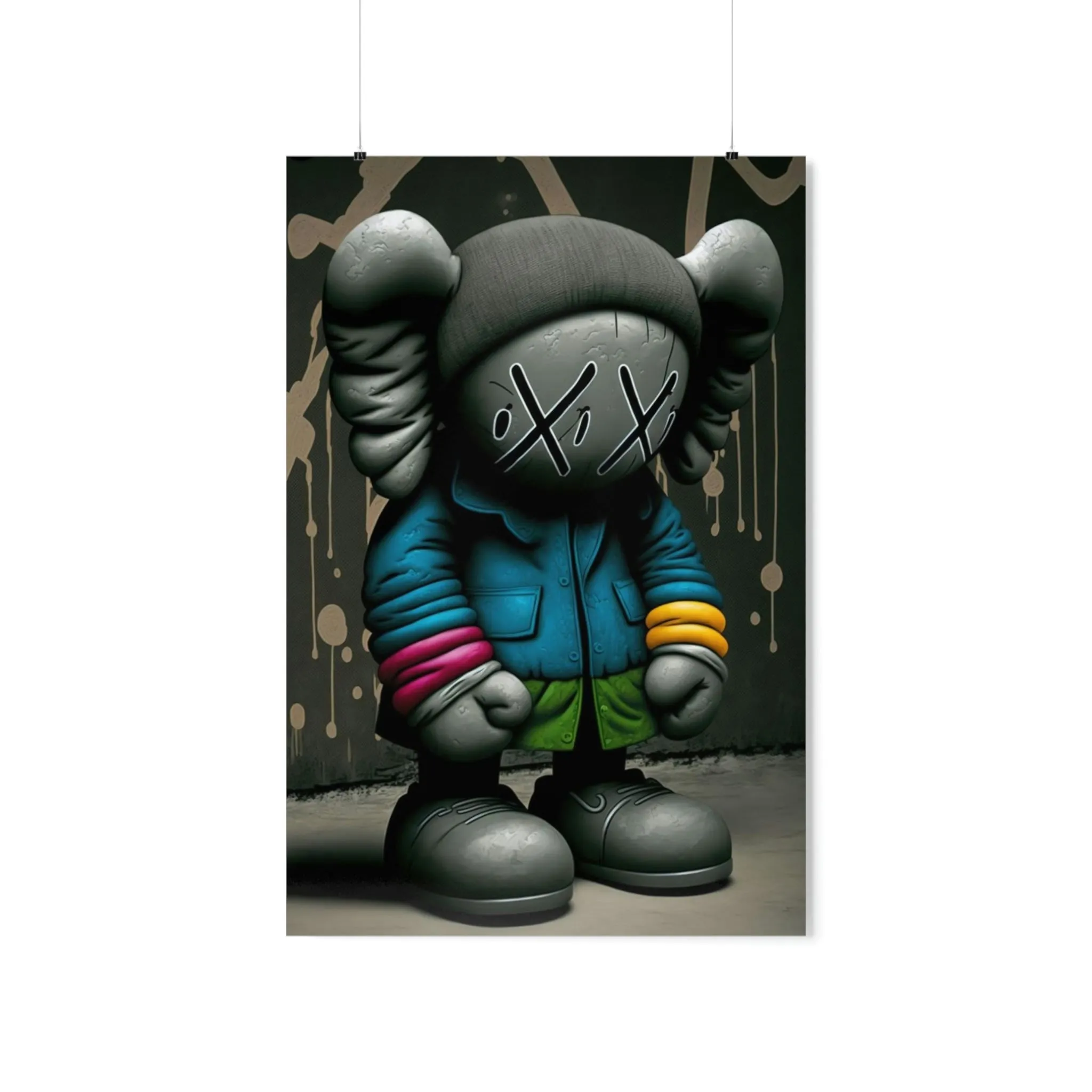 KAWS 3D TRENCH  Premium Matte Vertical Posters