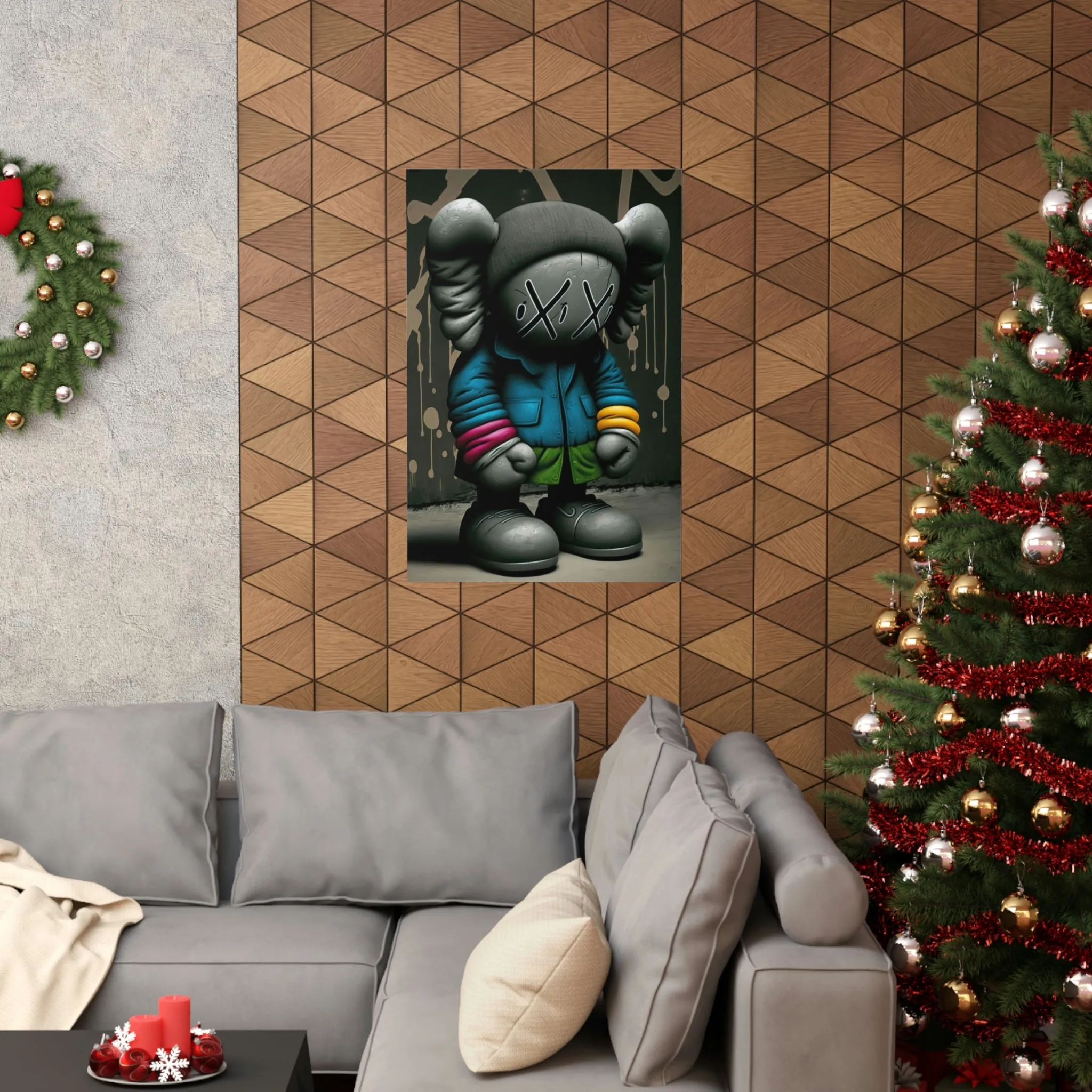 KAWS 3D TRENCH  Premium Matte Vertical Posters