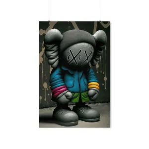 KAWS 3D TRENCH  Premium Matte Vertical Posters