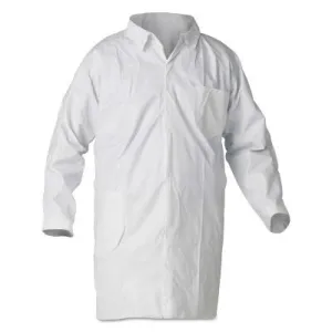 Kimberly-Clark Professional KleenGuard A40 Liquid & Particle Protection Lab Coats, Large, Chest & Hip Pocket, 44453