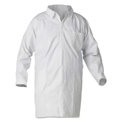 Kimberly-Clark Professional KleenGuard A40 Liquid & Particle Protection Lab Coats, Large, Chest & Hip Pocket, 44453