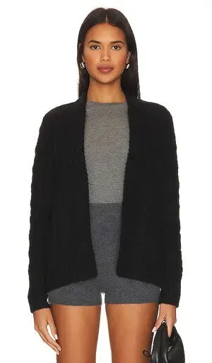 Laced Cable open Cardigan