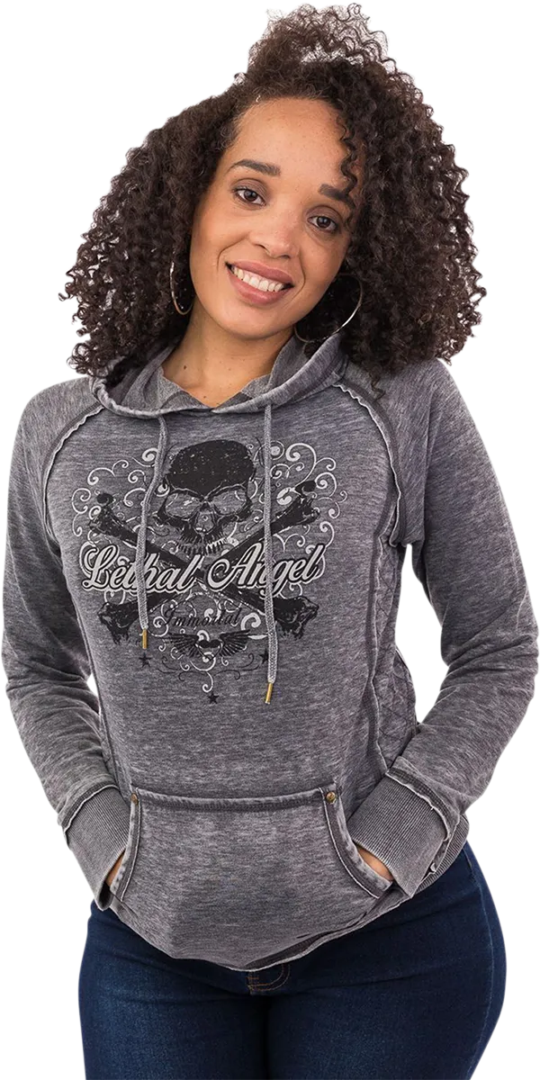 LETHAL THREAT Women's Immortal Hoodie - Gray