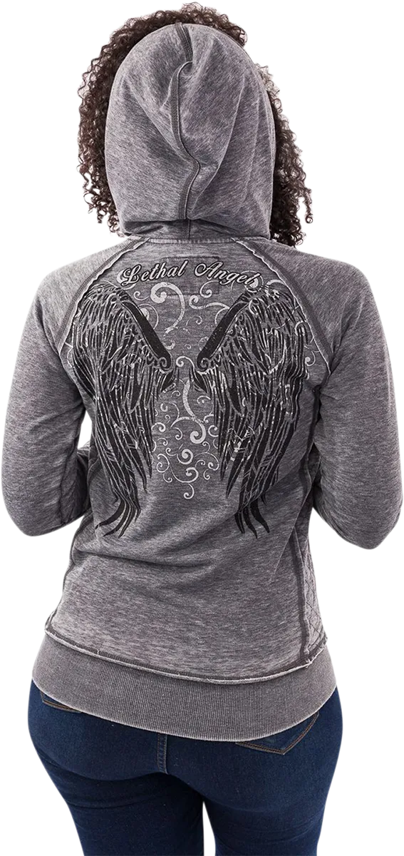 LETHAL THREAT Women's Immortal Hoodie - Gray