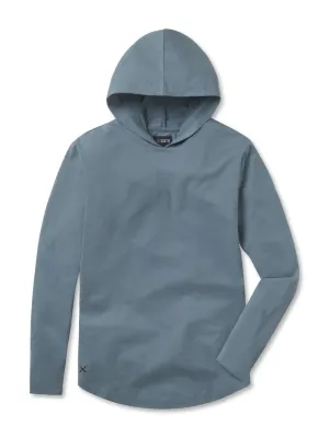 Long Sleeve Hooded Curved Hem