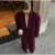 Luxurious Full Pads Coat Red Burgundy Fashion Shoulder Overcoats Long Breasted Sleeve Autumn Lady Women Double Woolen Oversized Best-selling deal Streetwear