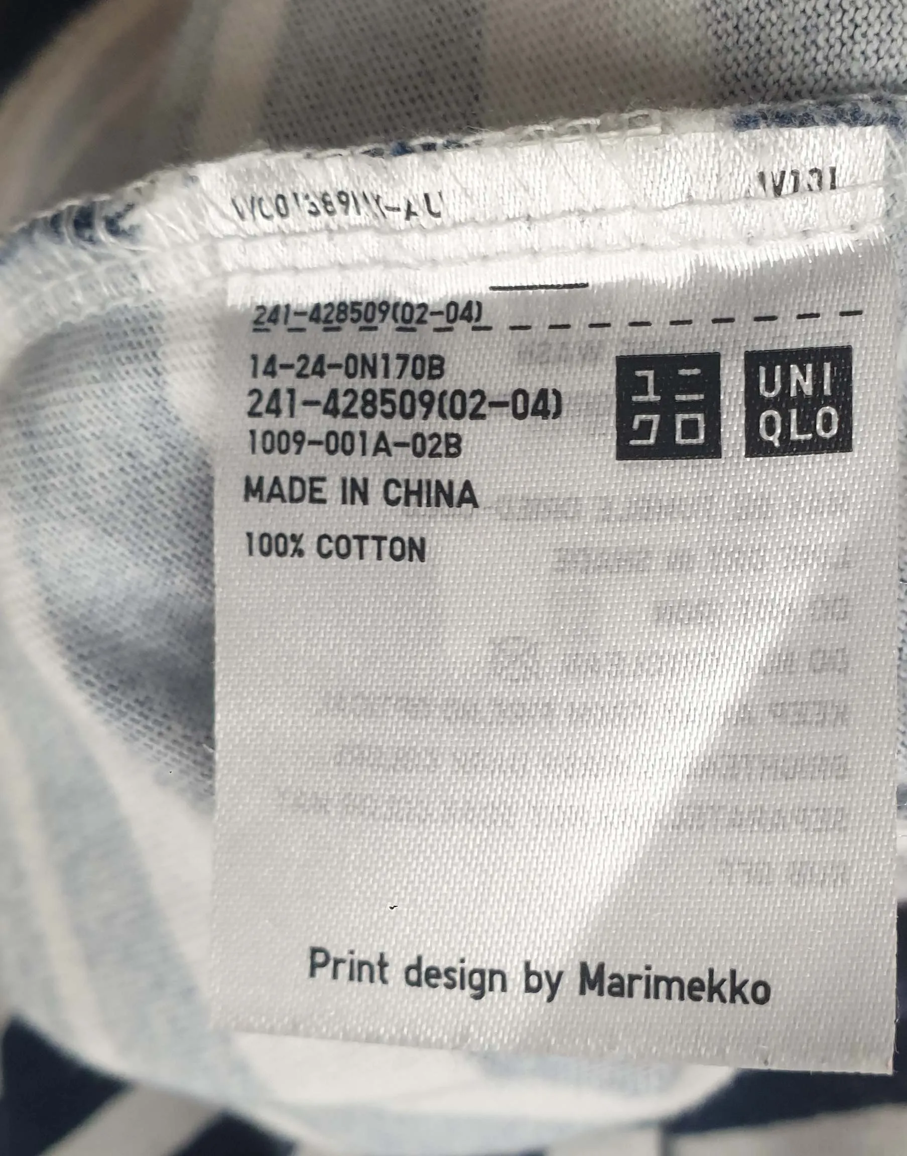 Marimekko   Uniqlo blue and white striped top size XXS (large fit, fits 6-8)