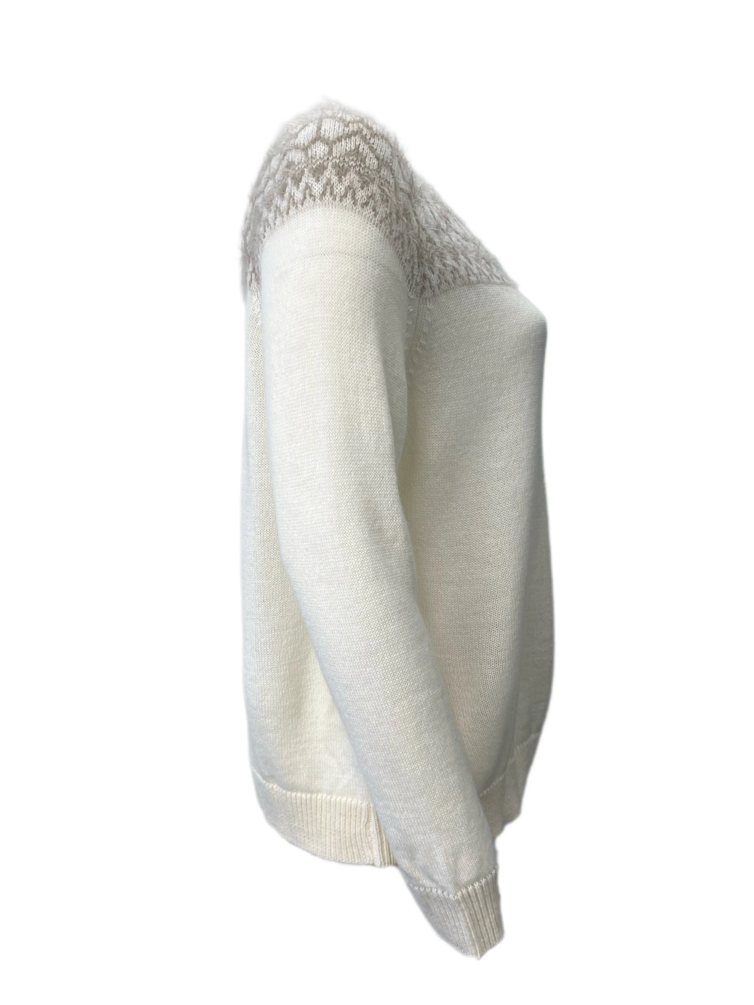 Marina Rinaldi Women's White Agenzia Knitted Pullover Sweater Size XL NWT