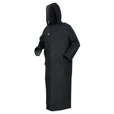 MCR Safety Classic Plus Rainwear, Large, PVC/Polyester, Black, FR267CL