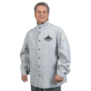 MCR Safety Leather Welding Jacket, Large, Gray, 38030MWL