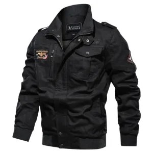 Men Casual Cargo Military Jacket Multi-pocket