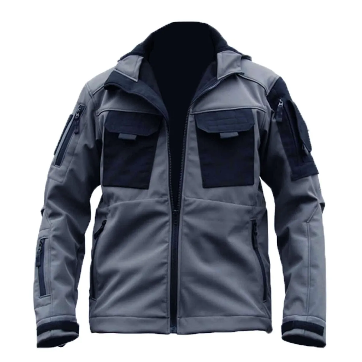 Men Military Multi Pocket Scratch-resistant Cargo Windbreaker Coats