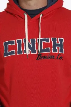Men’s Cinch Fleece Hoodies in Red