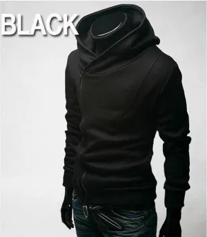 Men's High Collar Pull Over Hoodie