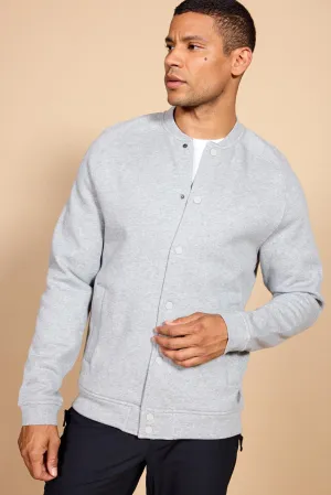 Men's Luxefleece Bomber Jacket - Htr Concrete