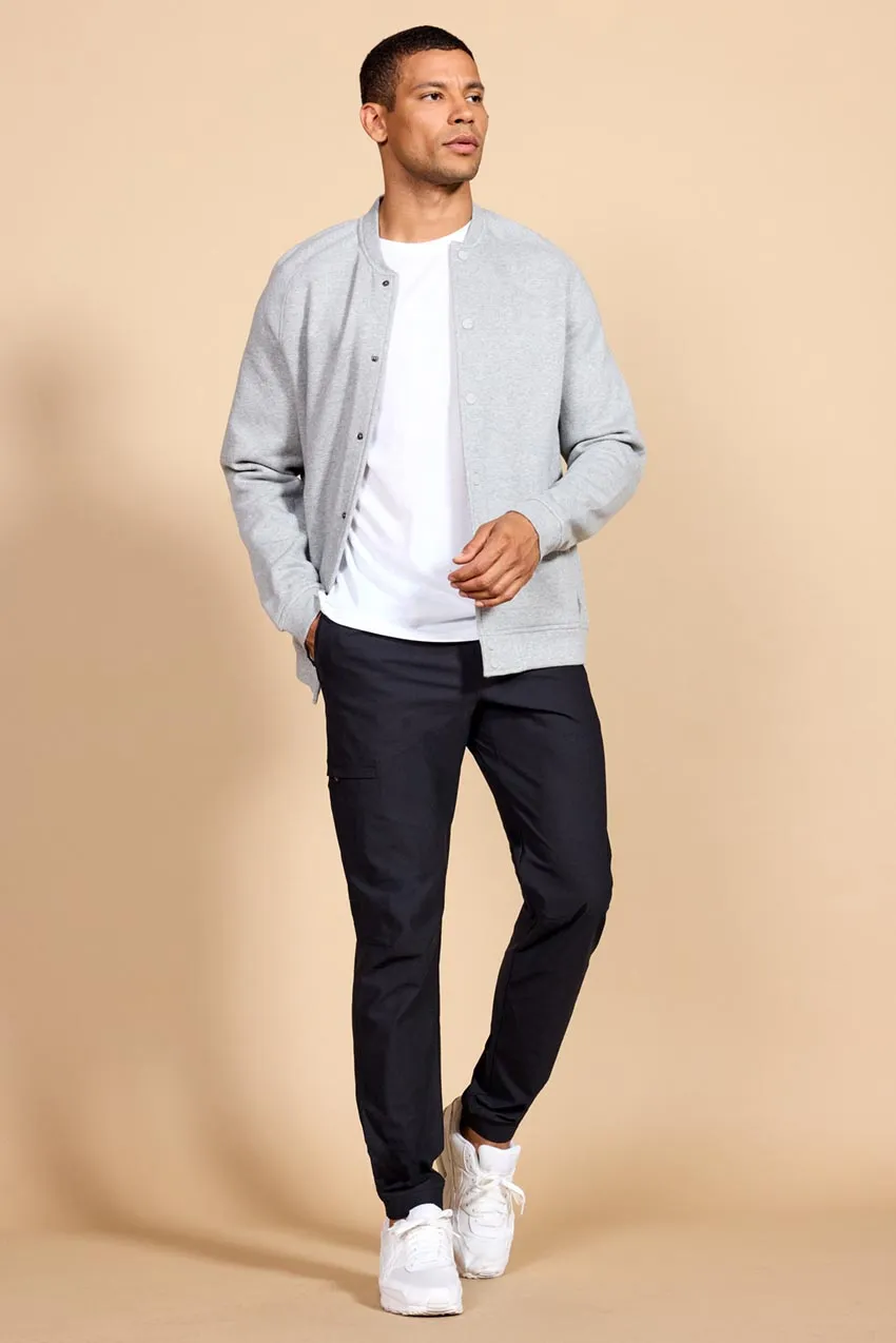 Men's Luxefleece Bomber Jacket - Htr Concrete
