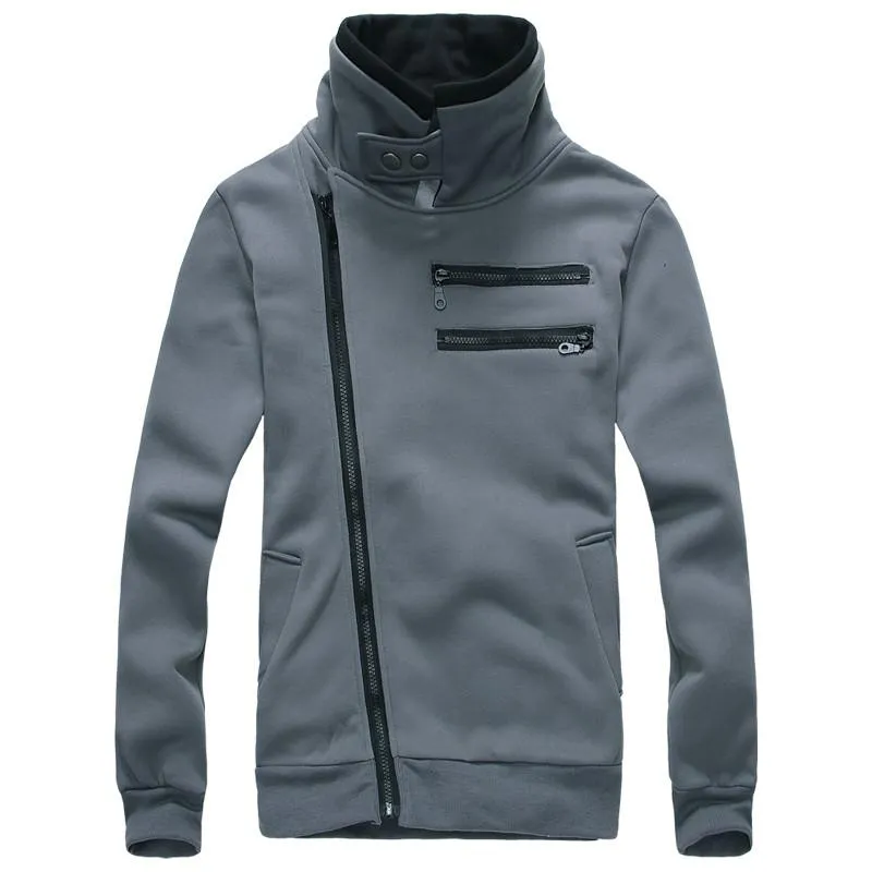 Men's Right Hand Zip with High Collar