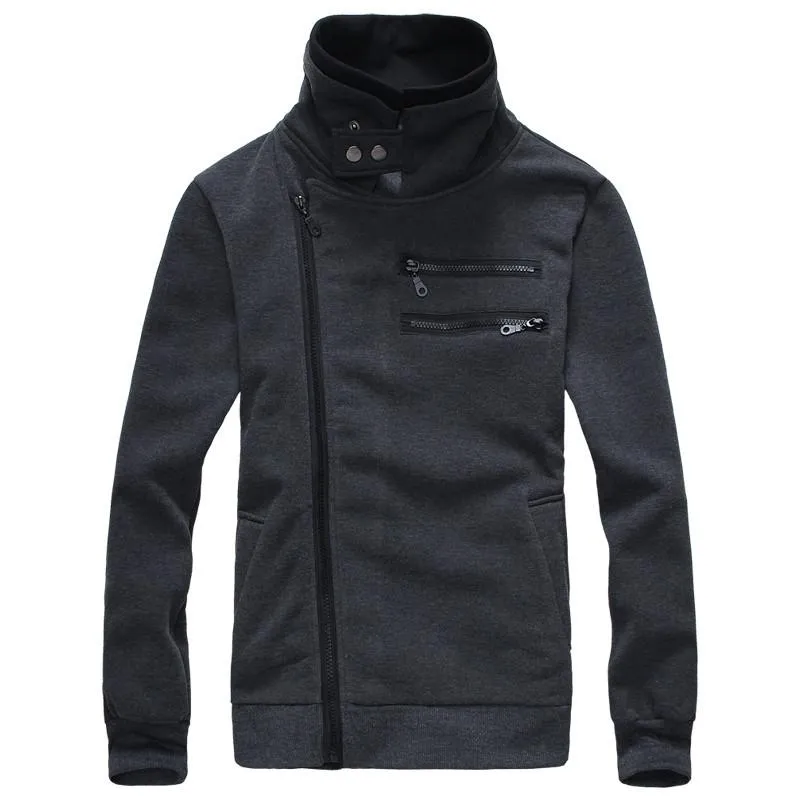 Men's Right Hand Zip with High Collar