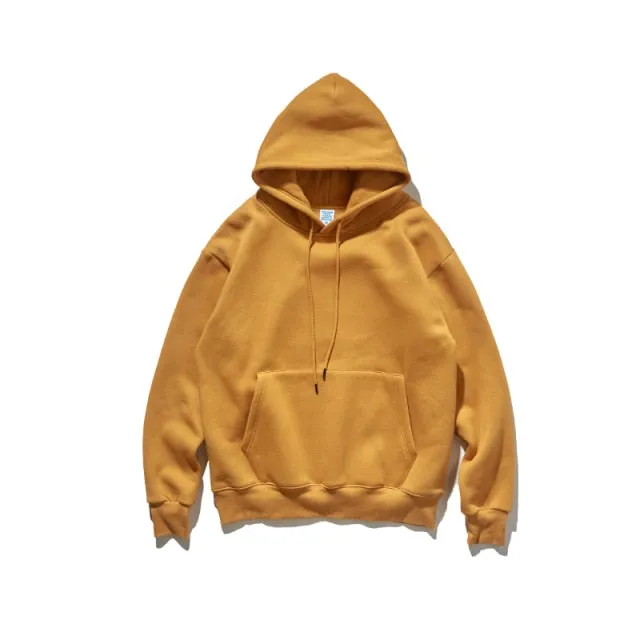 Mens Thick Hip Hop Pure Hoodies
