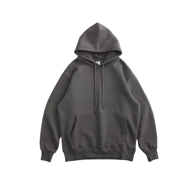 Mens Thick Hip Hop Pure Hoodies