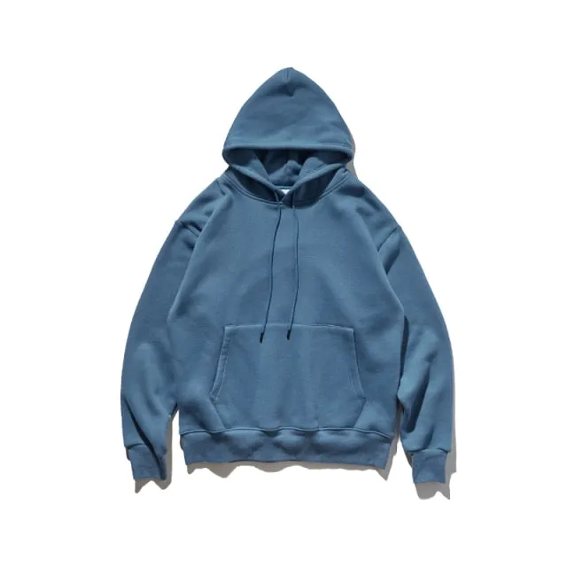 Mens Thick Hip Hop Pure Hoodies