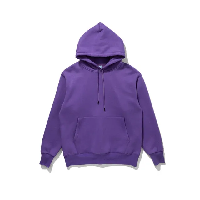 Mens Thick Hip Hop Pure Hoodies