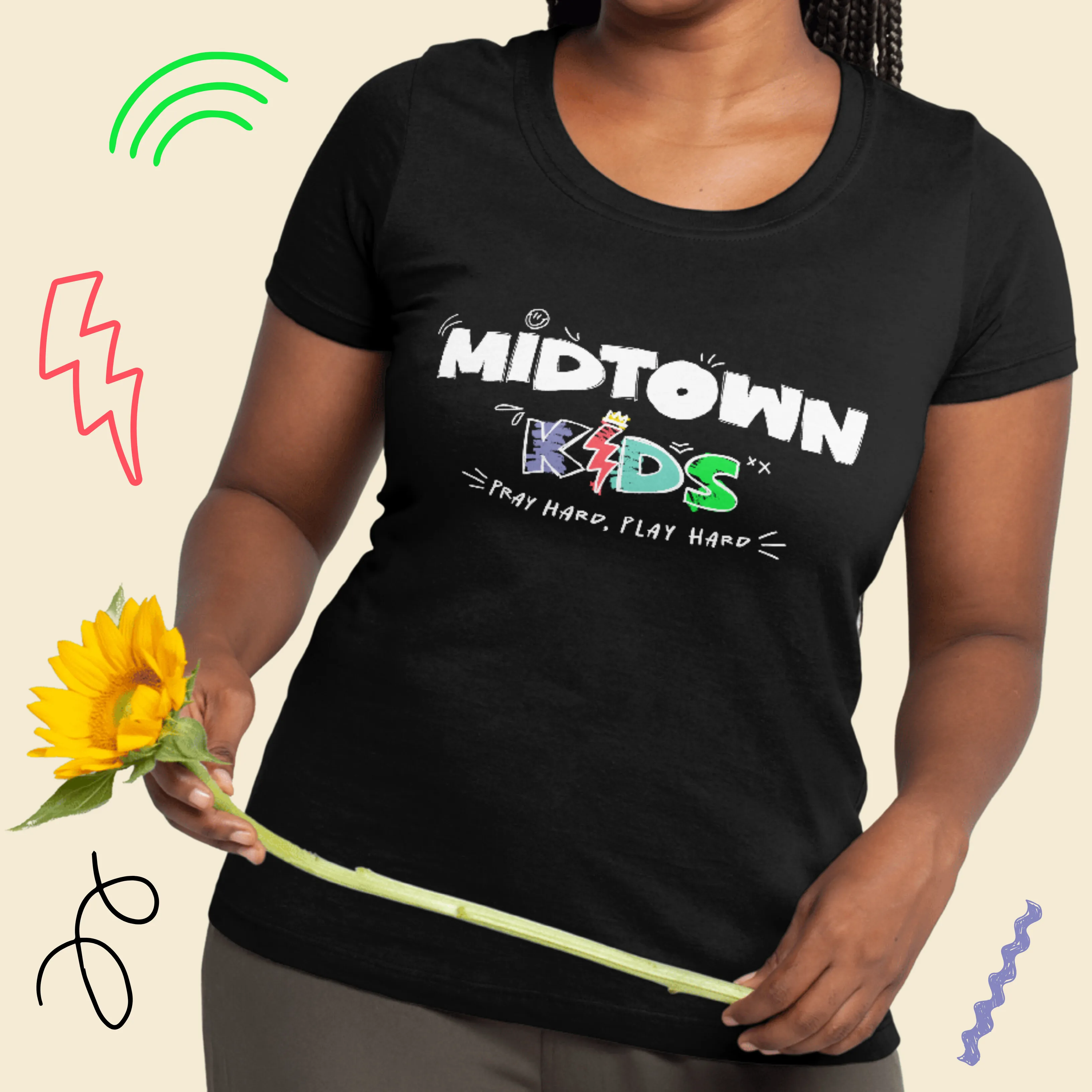 Midtown Kids | Adult Black T