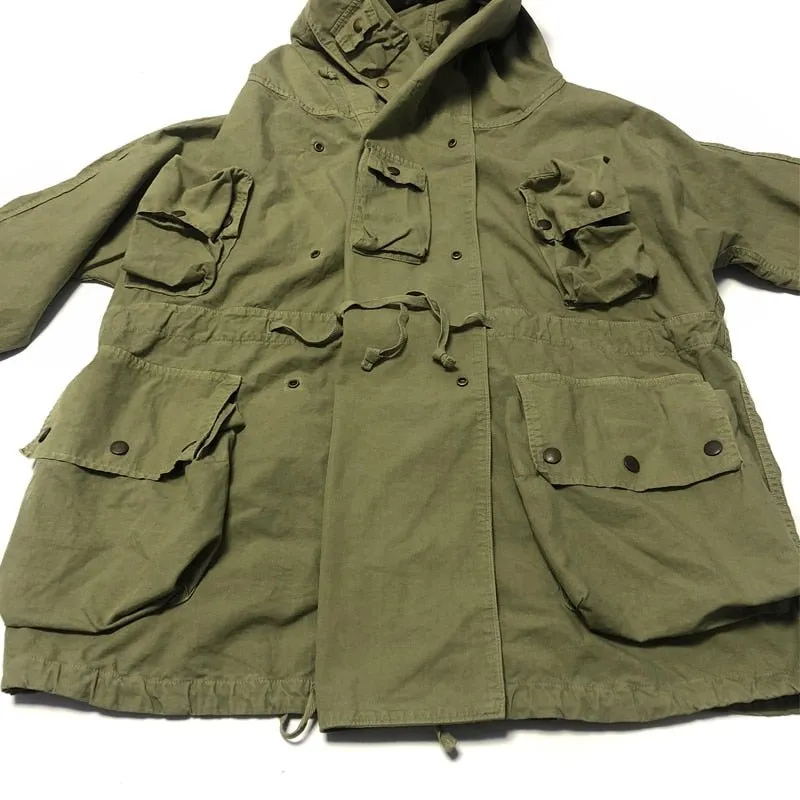 Military Style Loose Multi Pocket Women and Men Jacket Outerwear Coats