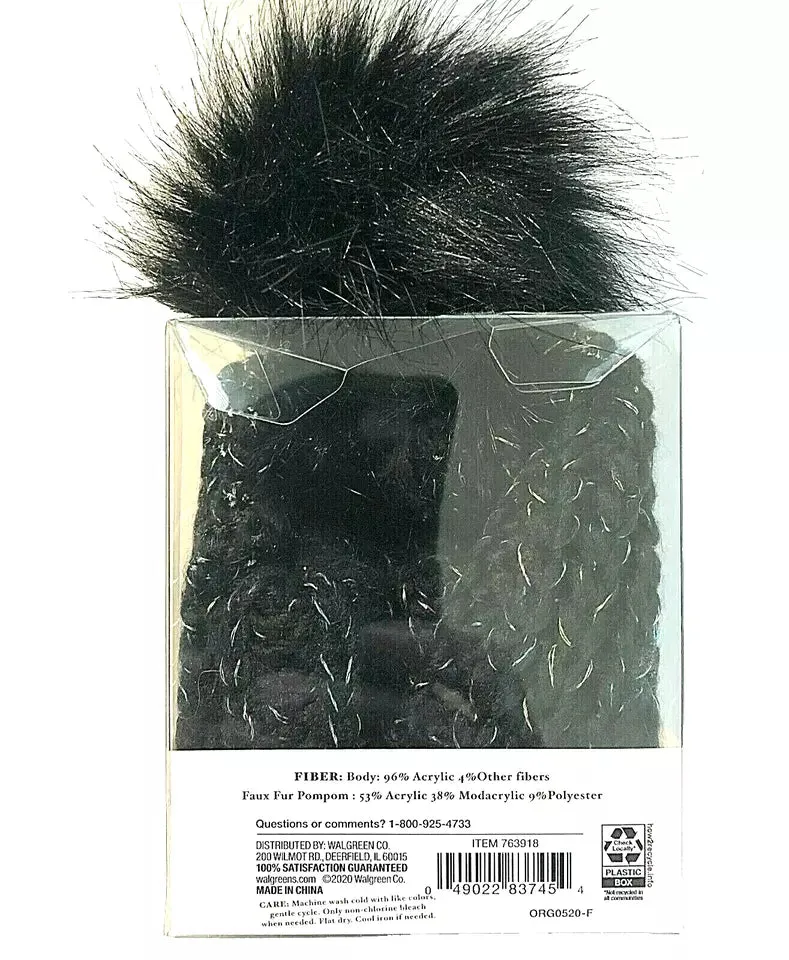 Modern Expressions POM-POM HAT-Black